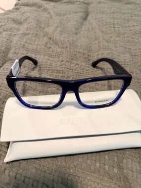 Burberry Blue Gradient Rectangular Glasses